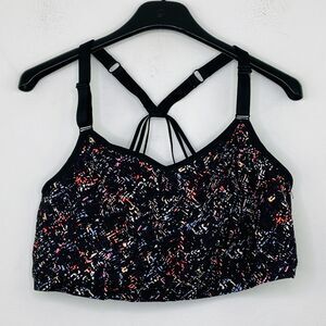 Livi 18/20 Sports Bra Black Low Impact No-Wire Strappy Racerback BG25